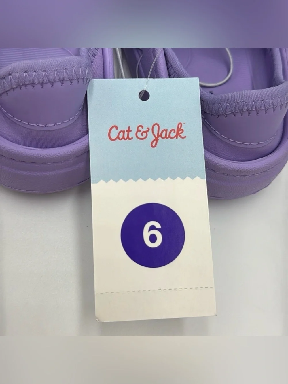 NWT Cat & Jack Toddler Girls Purple Rowan Pull-On Slip On Water Shoes Size 6